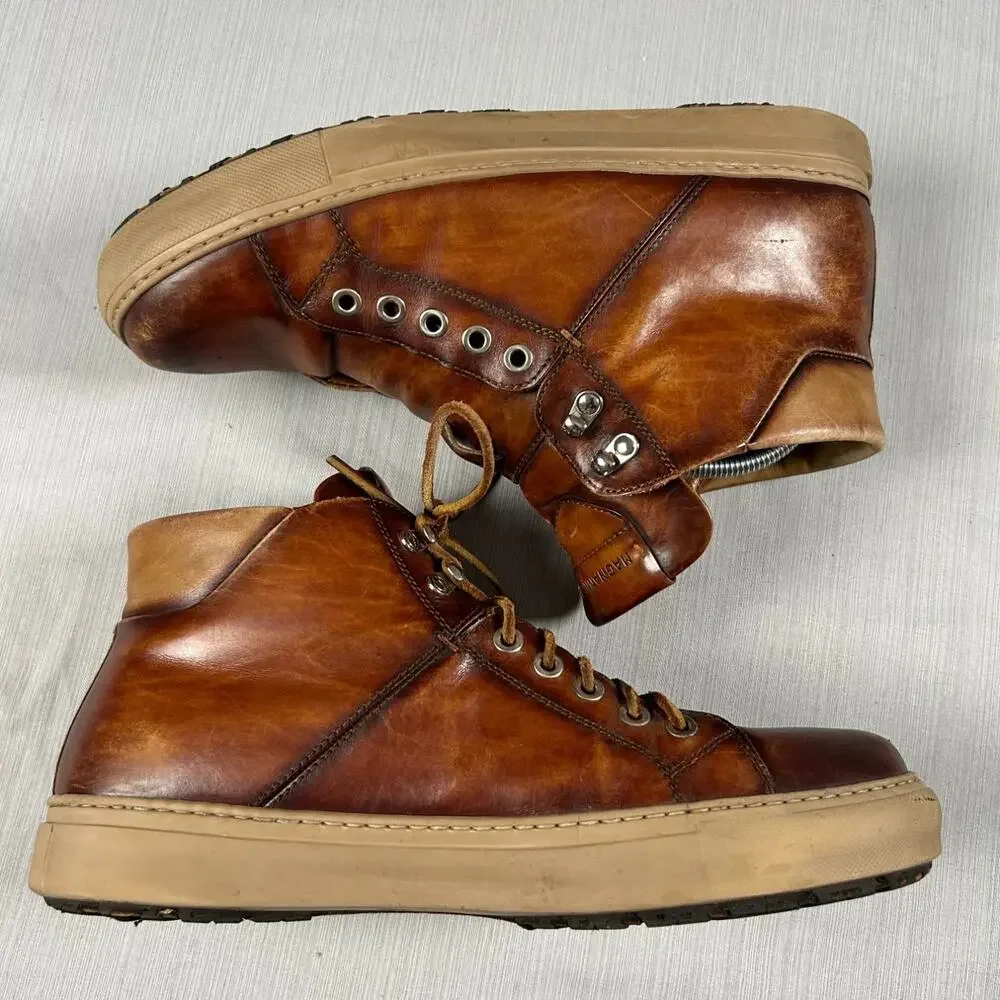 Magnanni 18603 Men's Boot EU 42 Brown High-top Sneaker Silhouette Men US Leather